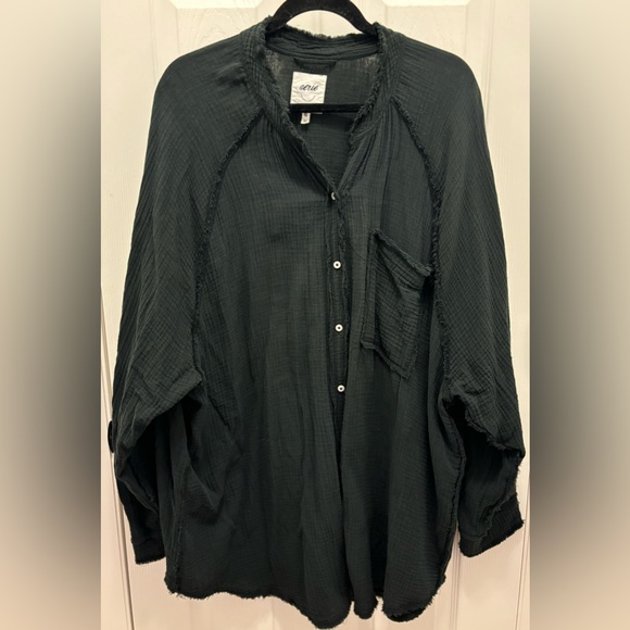 aerie Tops - Aerie pool to beach cover up XXL black